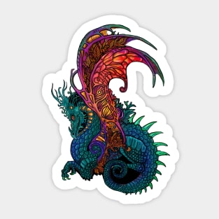 Art Nouveau Dragon Sticker